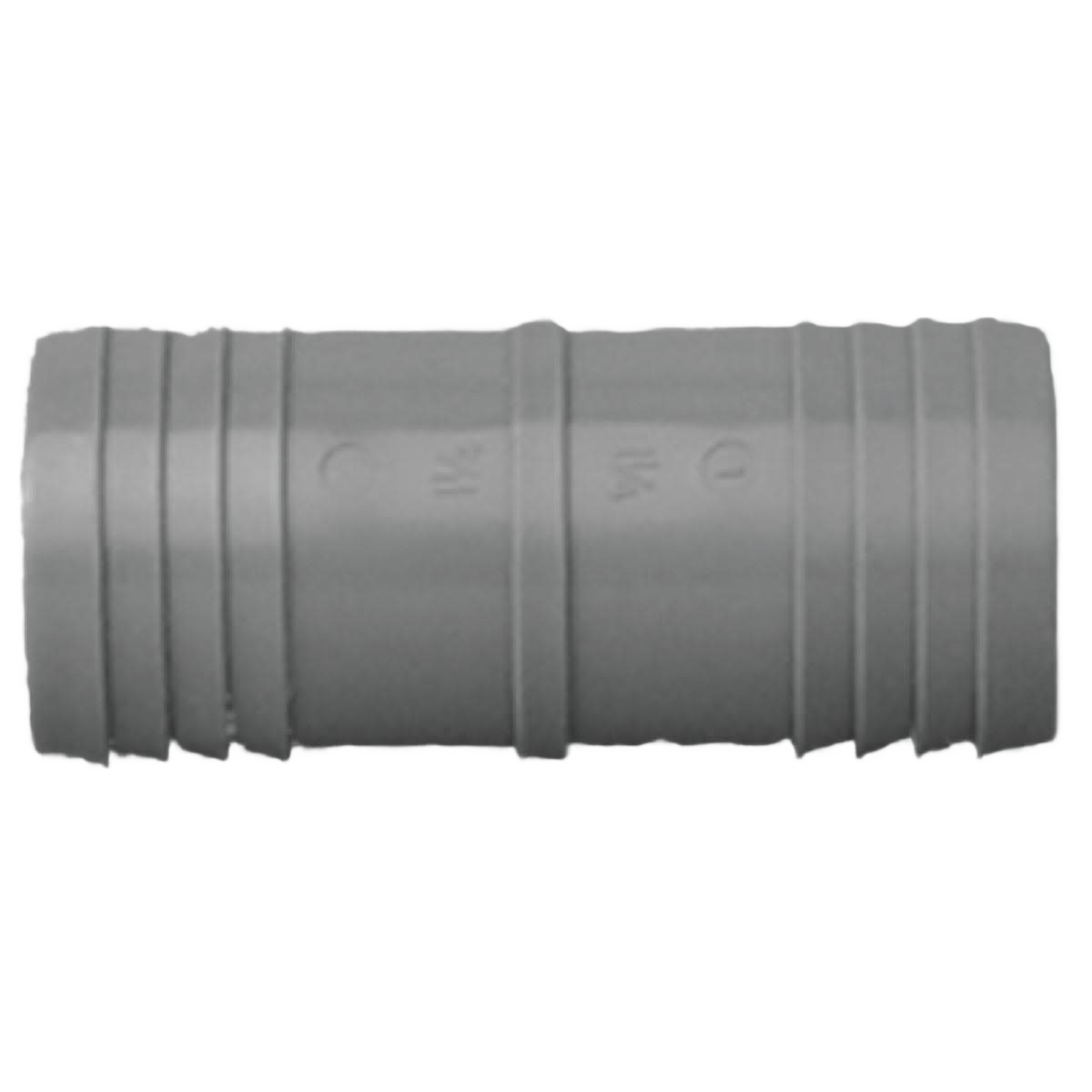 Gray polypropylene insert coupling for secure polyethylene pipe connections in plumbing and pipes & fittings collections under $50