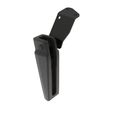 Black left side seat armrest with metal bracket for John Deere automotive and mechanic tool accessories