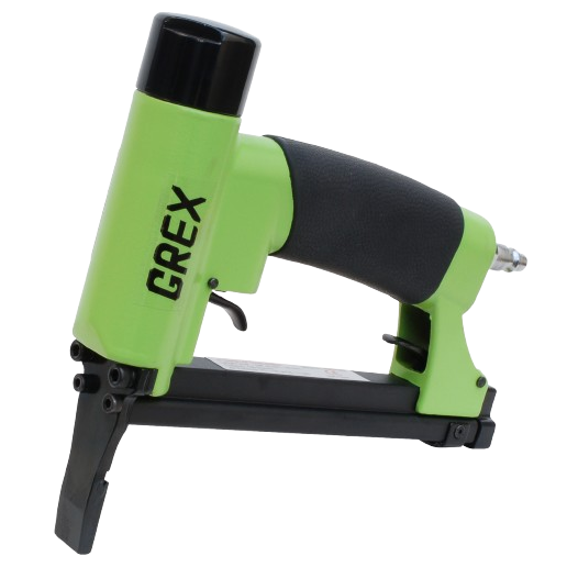Green and black long nose stapler for woodworking and fastening tasks in power and hand tools collections