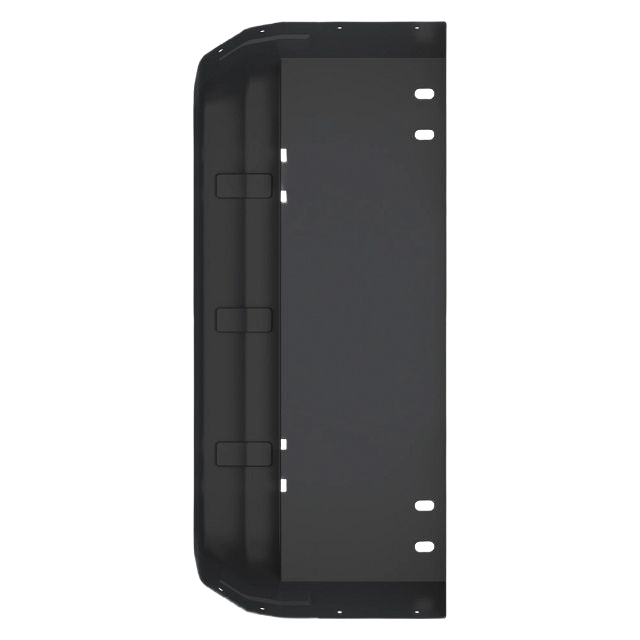 Black replacement rear fender for John Deere Gator, designed for durability in automotive and mechanic tools collections