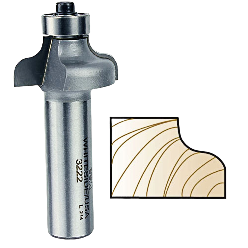 Carbide-tipped Whiteside Ogee bit for router with 1/2-inch shank, used in woodworking and power tool accessories collections