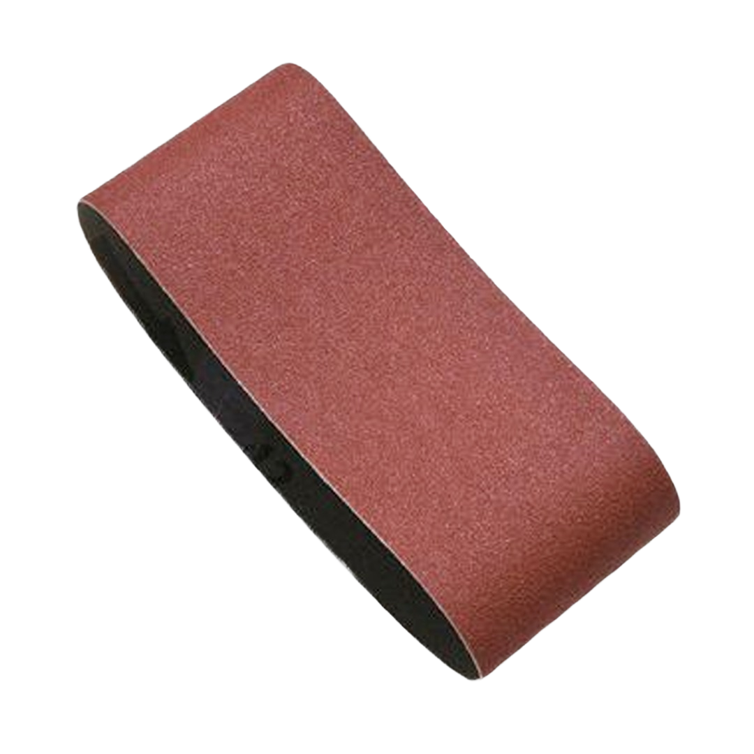Brown 180 grit sanding belt with resin-coated aluminum oxide grain for woodworking tool accessories under fifty dollars