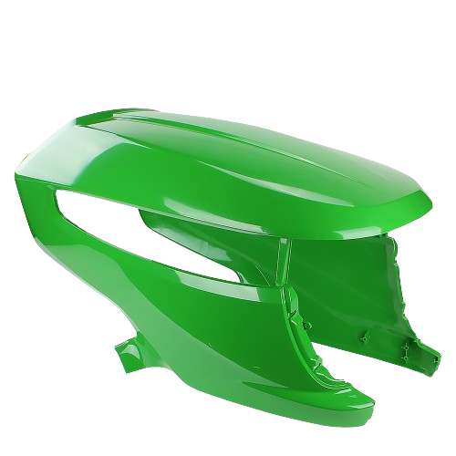 Glossy green plastic front hood assembly for John Deere equipment in automotive tools and parts collections