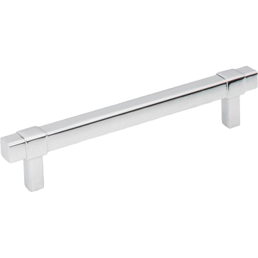 Polished chrome 128mm square bar pull for cabinet hardware in home improvement and furniture accessories collections
