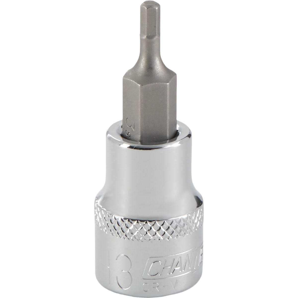 3mm 6-point metric hex bit socket with textured grip and polished chrome vanadium steel for hand tools collections