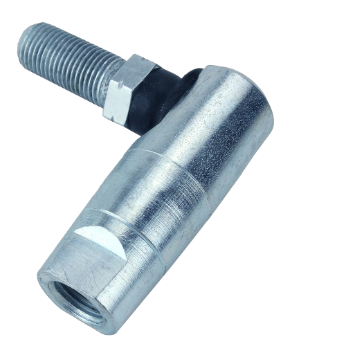 Metal front axle ball joint with threaded bolt and hex nut for durable tools and home improvement projects