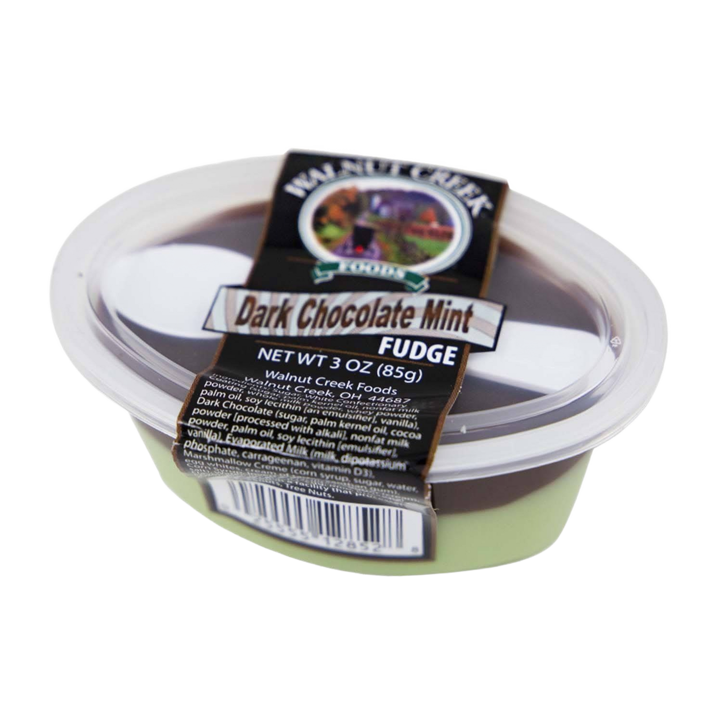Small container of Amish-made dark chocolate mint fudge in Chocolates & Candies and Under $50 collections
