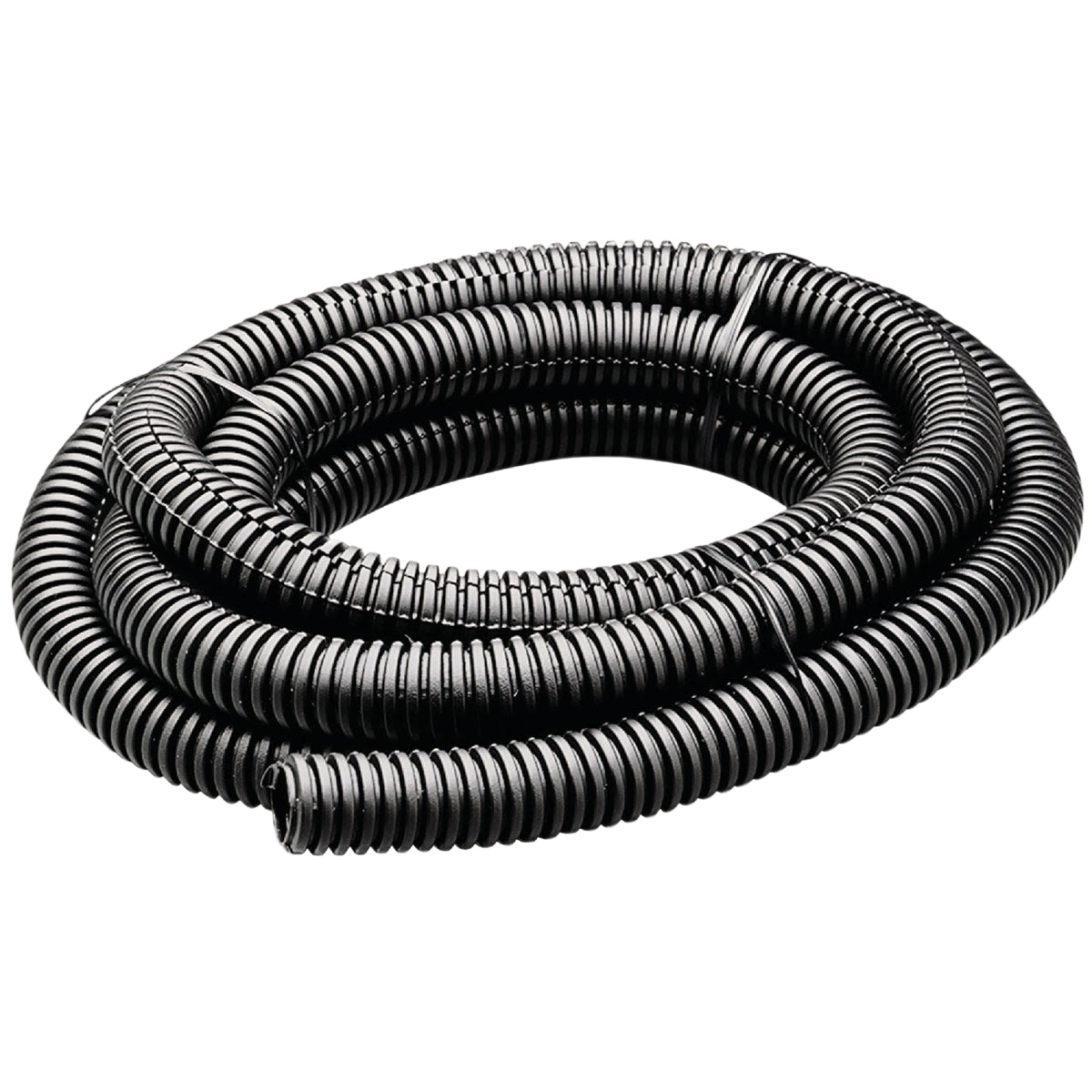 Coiled gray split flex tubing with corrugated design for electrical and home improvement projects under $50 collections