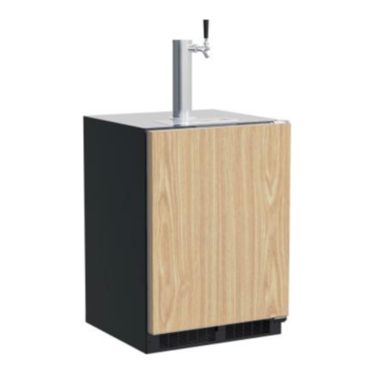 24" Dispenser, Single Beer & Beverage Tap, Panel Ready, Solid Door, Reversible Door