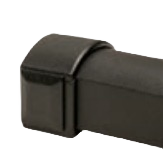 Set of black metal wall brackets for secure rail mounting in decking and outdoor living projects under $50