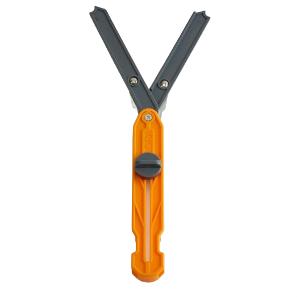 Compact angle duplicator with adjustable arms and orange body for precise woodworking measurements in hand and measuring tools collections