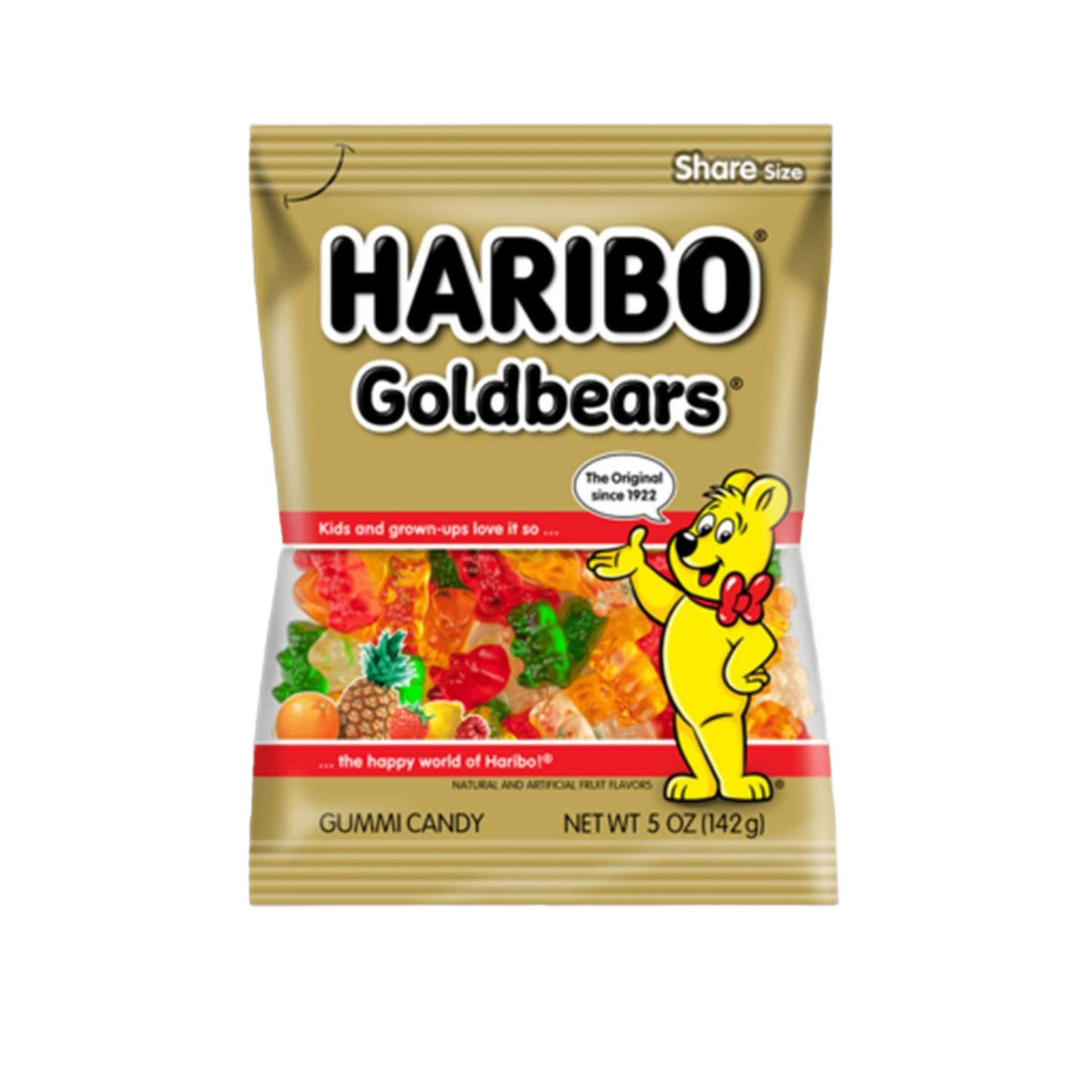 5 oz pack of colorful gummy bears in assorted fruit flavors from chocolates and candies collection under $50