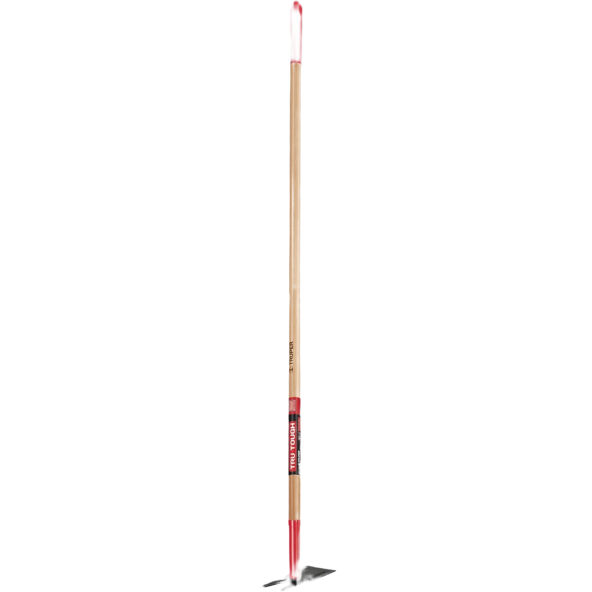 Long wood-handled two-prong weeding hoe for gardening and lawn care in outdoor and garden tools collections