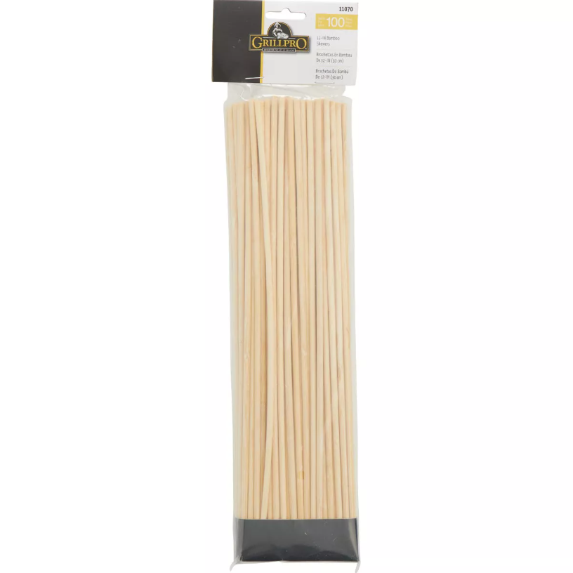 GrillPro 12" Bamboo Skewer, 100pk