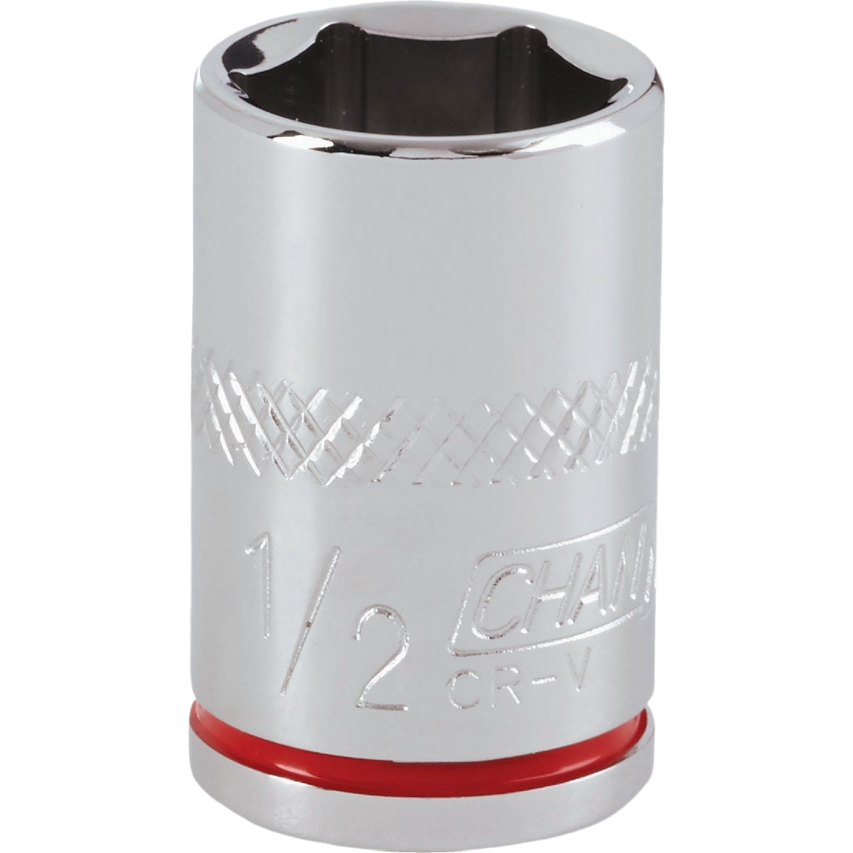 Chrome 6-point shallow socket with textured grip band for hand and woodworking tools under $50 collections