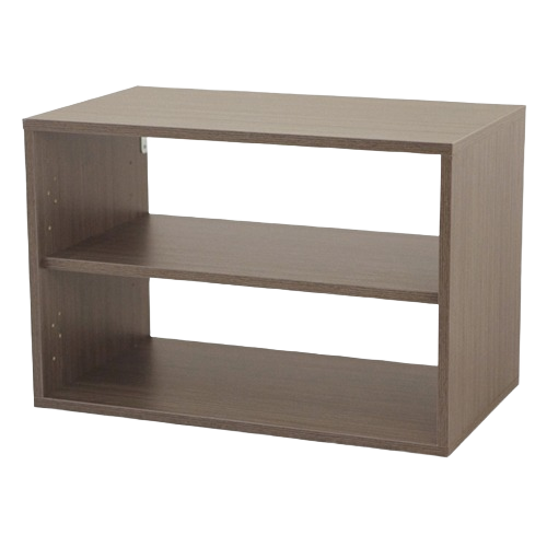 Driftwood-finished storage box with one adjustable shelf for versatile organization in dorm and home storage collections