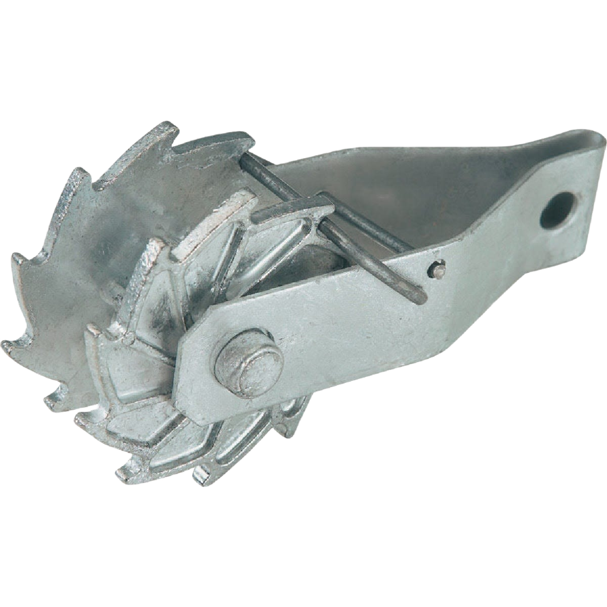 Hot-dipped zinc steel in-line strainer component with serrated wheel for home improvement and plumbing tools use
