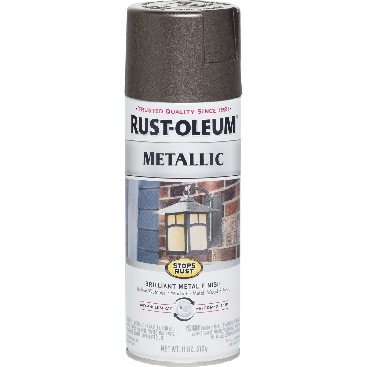 Rust-Oleum dark bronze metallic spray paint with rust protection for metal, wood, and masonry in paint supplies under $50