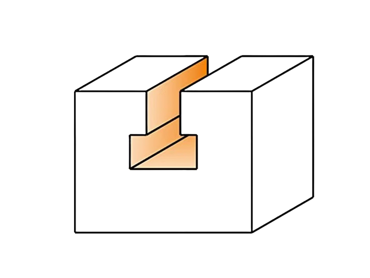 CMT Orange Tools 3/8” x 7/16” Keyhole Bit, 1/4" Shank