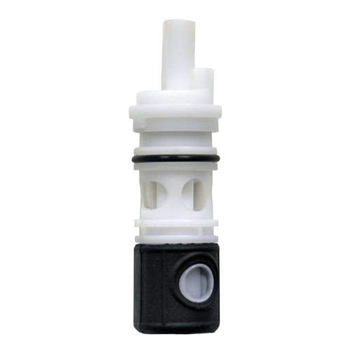 White and black tub and shower diverter cartridge designed for Glacier Bay faucets in home improvement projects