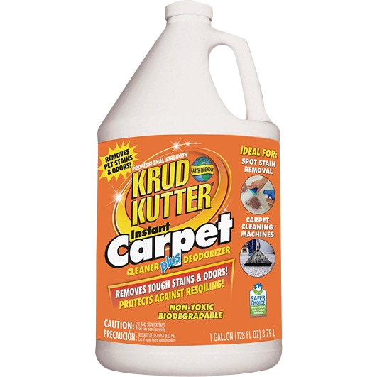 1-gallon bottle of Rust-Oleum Krud Kutter carpet cleaner and deodorizer for stain removal and odor control