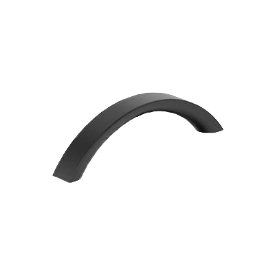 Matte black curved cabinet pull with 3-3/4 inch center spacing for hardware and furniture accessories under $50 collections