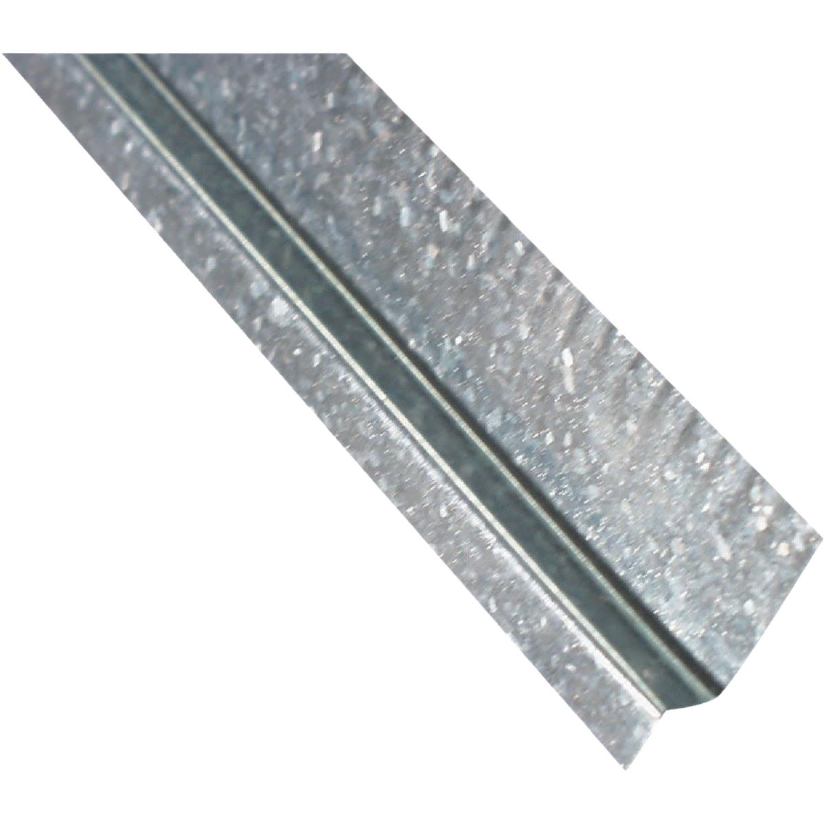 Galvanized metal angle strip with reinforced rib for structural support in tools and home improvement projects
