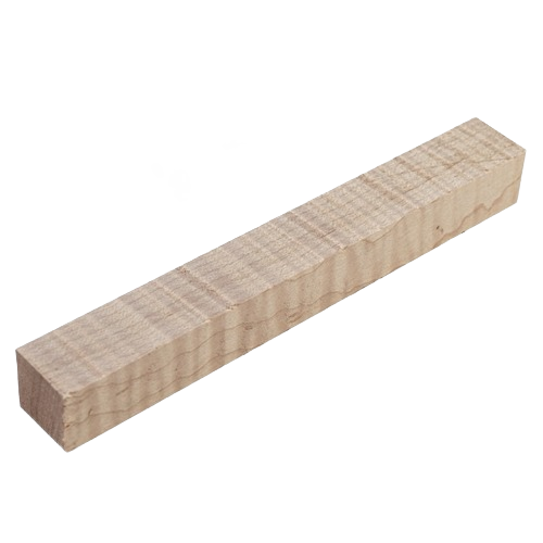 Light curly maple pen blank with shimmering grain pattern for woodworking and tool accessories under $50 collection