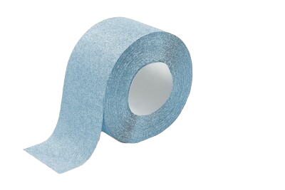 Blue abrasive sanding roll with paper backing, suitable for hand sanding in tool and power tool accessories collections