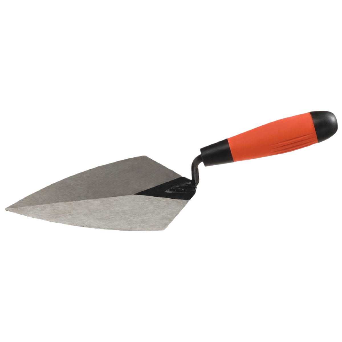 7-inch pointing trowel with ergonomic orange and black handle for precise masonry and home improvement tasks
