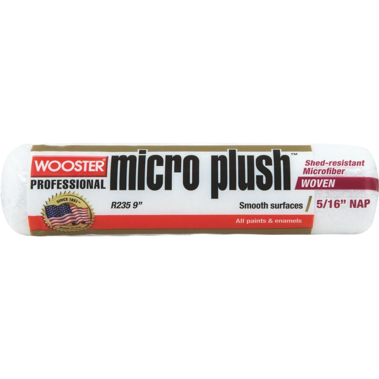 9-inch microfiber paint roller cover with 5/16-inch nap for smooth surfaces in paint and home improvement tools