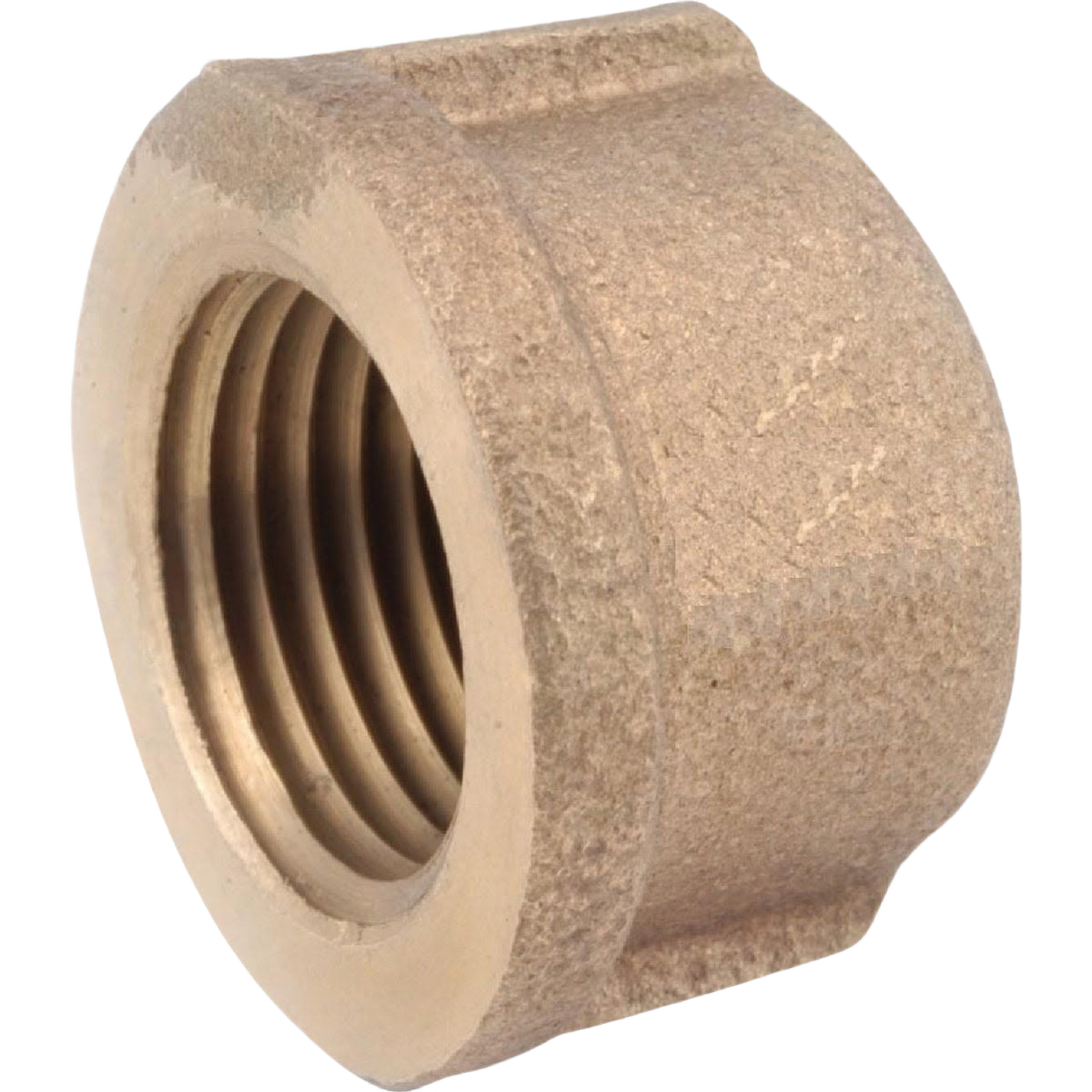 Red brass threaded pipe cap for securely sealing pipe ends in plumbing and Pipes & Fittings collections under $50.
