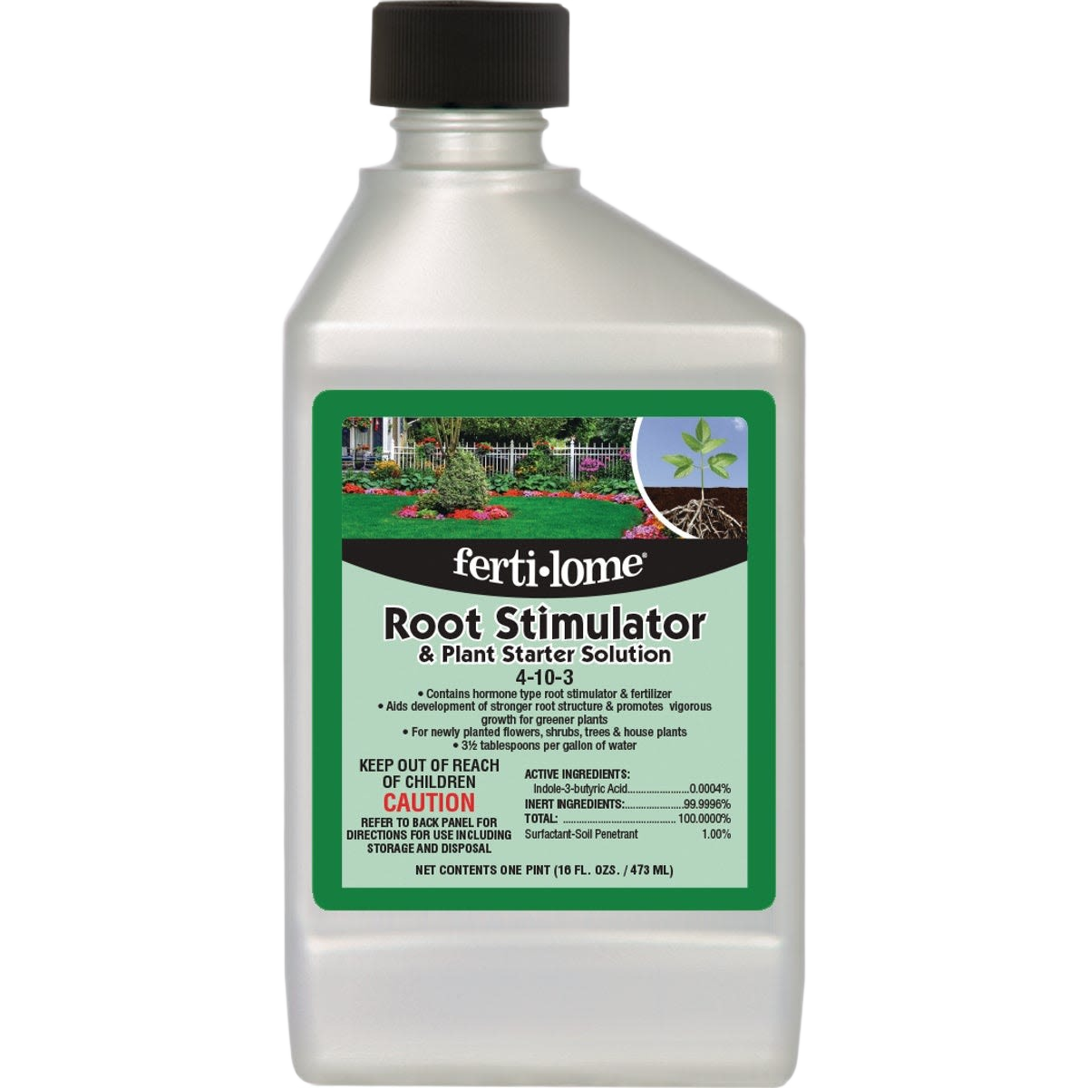 Plastic bottle of liquid root stimulator and plant starter for lawn and garden plant care under $50 collection