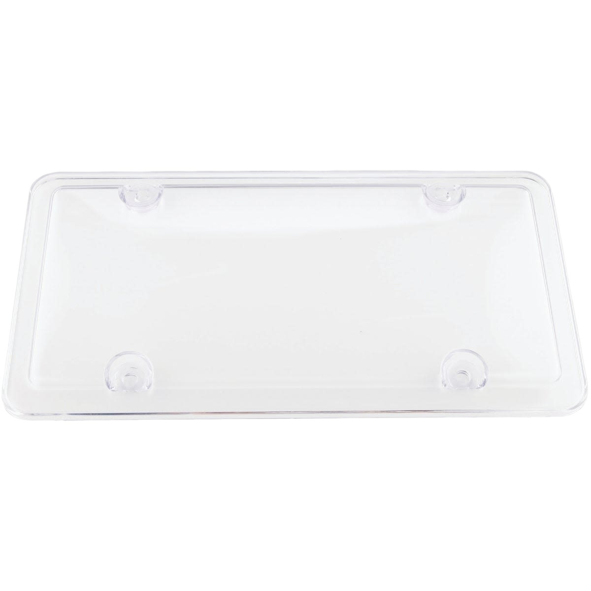Clear durable license plate shield designed to protect and preserve license plates for home improvement use