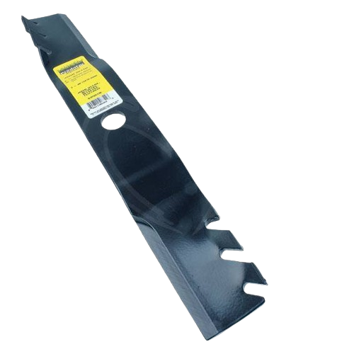 Black steel Predator mower blade with three sharpened cutting edges for 48-inch decks in home improvement tools collection