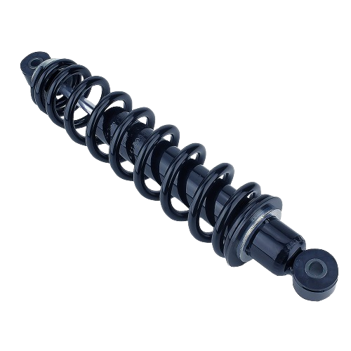 Black coil spring shock absorber for machinery maintenance and home improvement applications