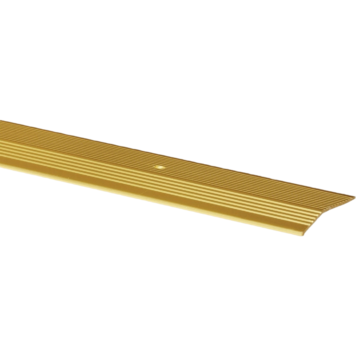 Satin brass fluted carpet trim bar with screw holes for flooring transition strips and home improvement projects under $50