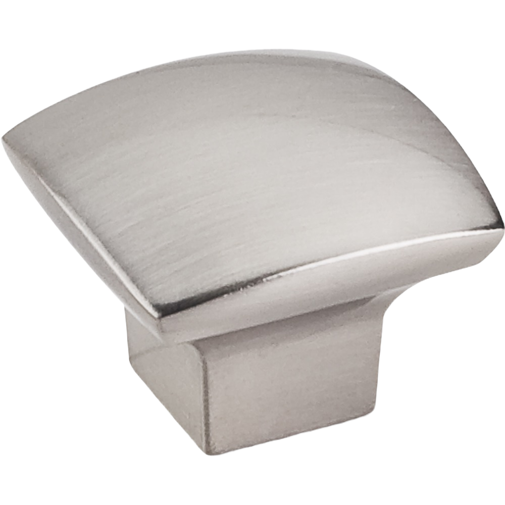 Satin nickel cabinet knob with modern curved top design for furniture accessories and home improvement under $50 collection