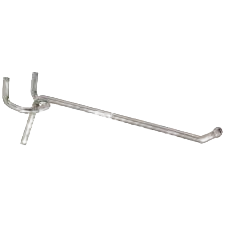 Zinc-plated single peg hook measuring 2 inches for organizing tools in hardware and storage collections under $50