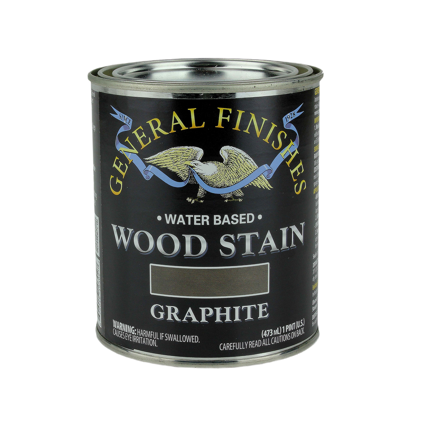 General Finishes water based wood stain in graphite color for interior stains and wood finishing under $50