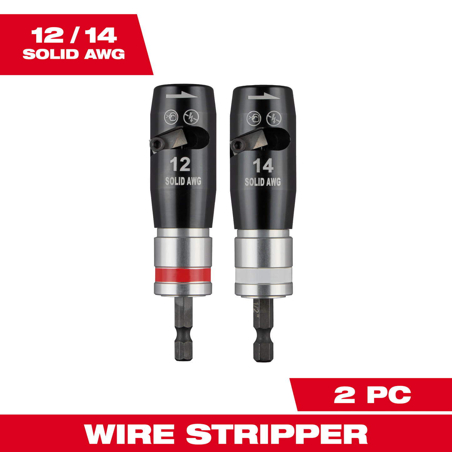 Milwaukee 2PC Solid Wire Stripper Set