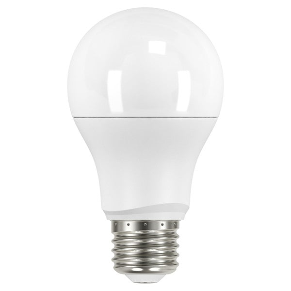 White frosted LED light bulb with medium screw base for energy-efficient lighting and home improvement collections under $50