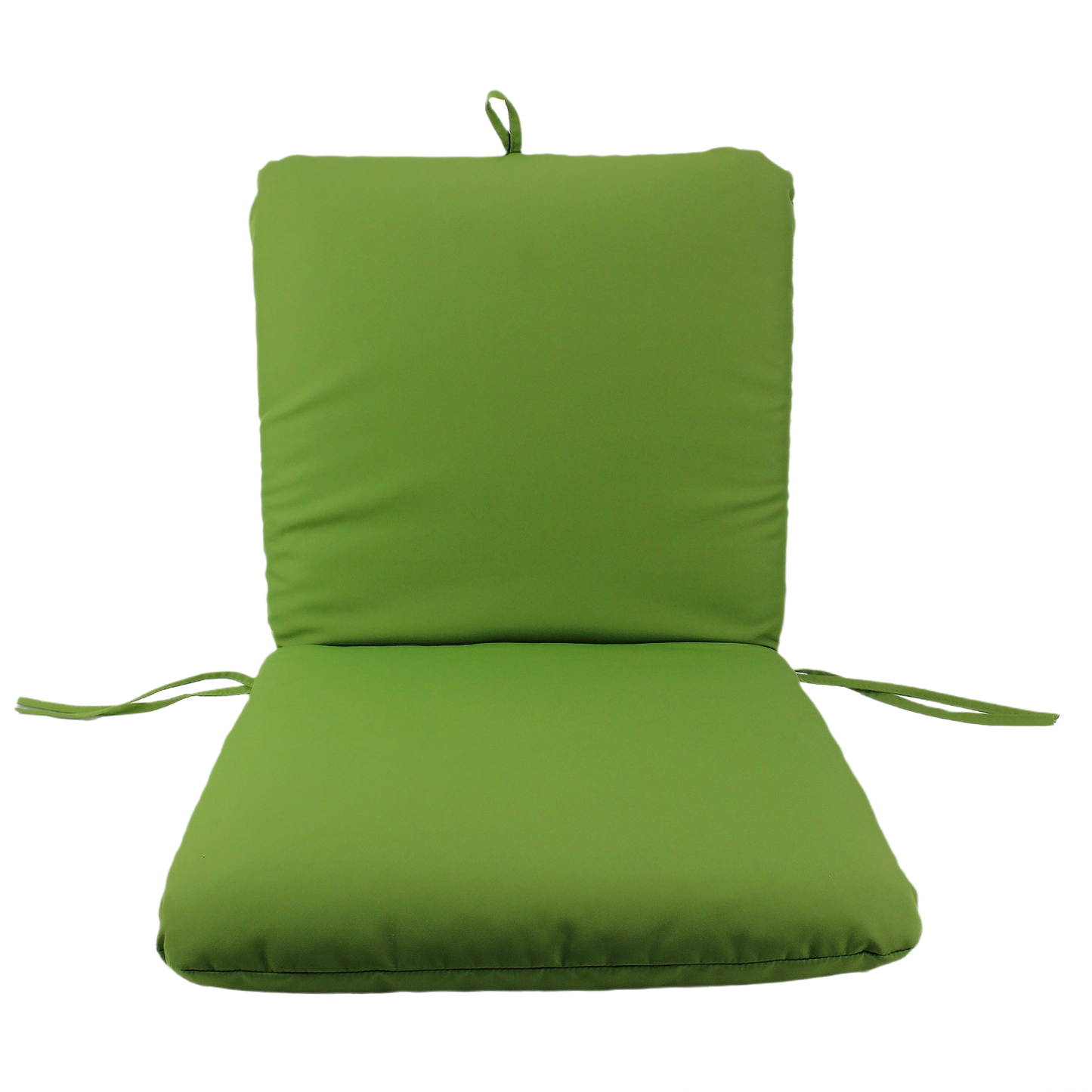 Green outdoor chair cushion with ties for patio furniture in Outdoor Living and Under $50 collections