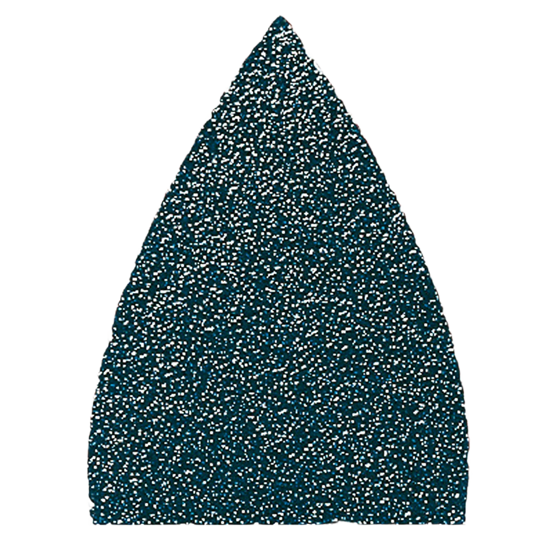 Triangular 80 grit sanding finger sheet with synthetic resin and aluminum oxide for tool and home improvement use
