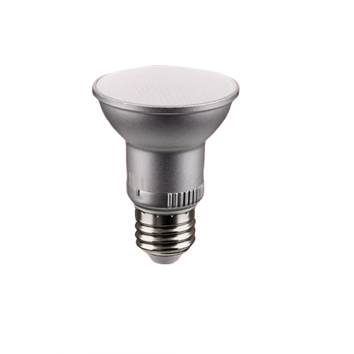 Silver LED floodlight bulb with adjustable color temperature dial for use in lighting and electrical projects under $50 collections