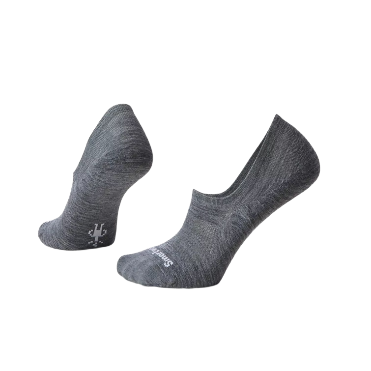 Pair of medium gray low-cut socks with zero cushion and merino wool blend for clothing and accessories collections under $50