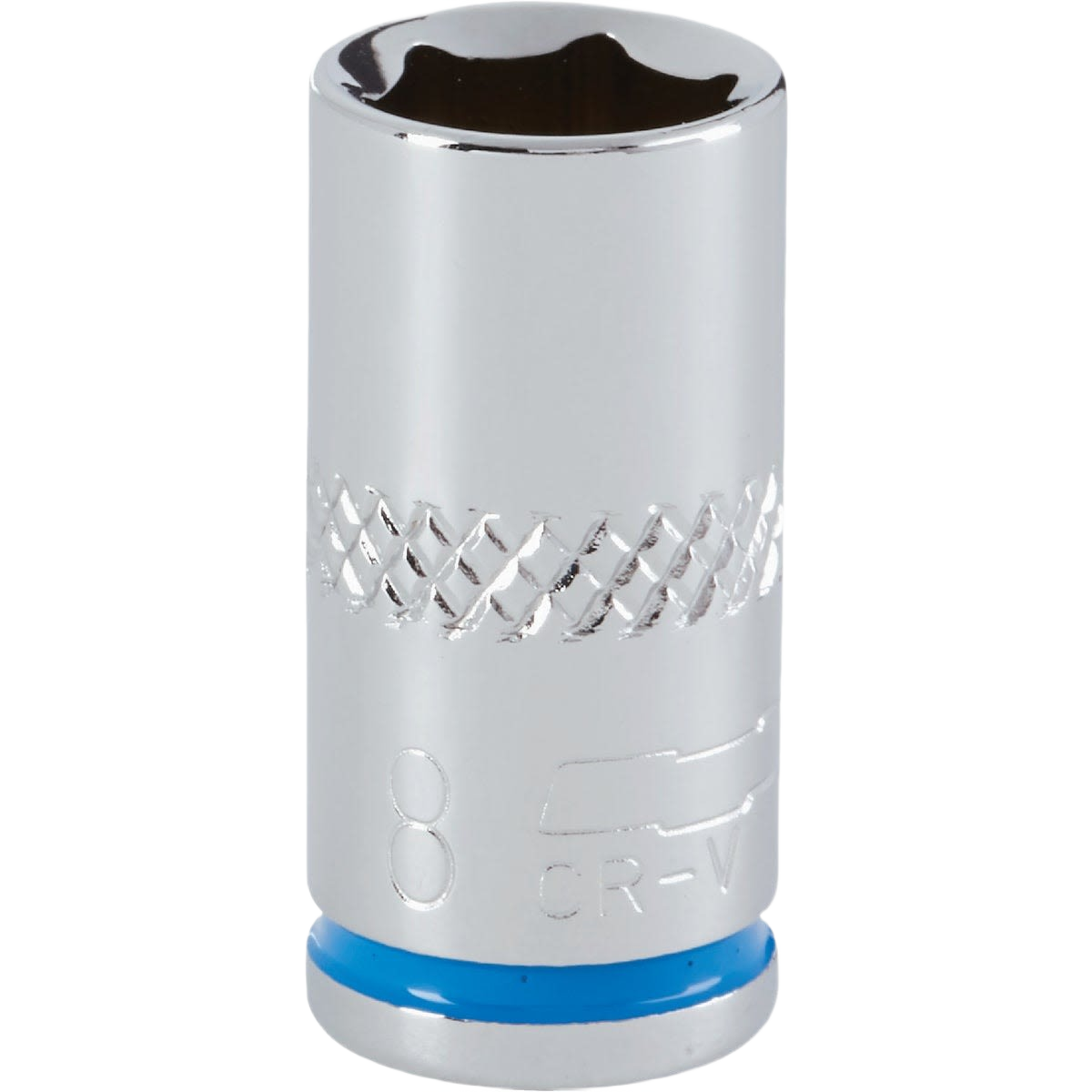 8mm 6-point shallow metric socket with textured grip and color-coded band for sockets and ratchets collections under 50 dollars
