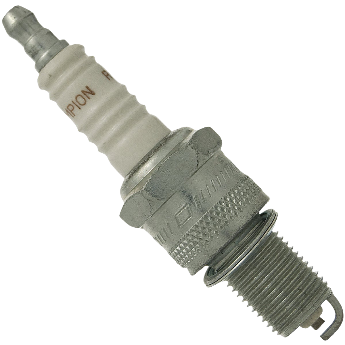 Copper automotive spark plug with metal threading and ceramic insulator for automotive tools and home improvement use