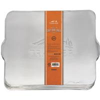 Set of five heat-resistant aluminum drip tray liners for grills in outdoor living and grilling accessories collections