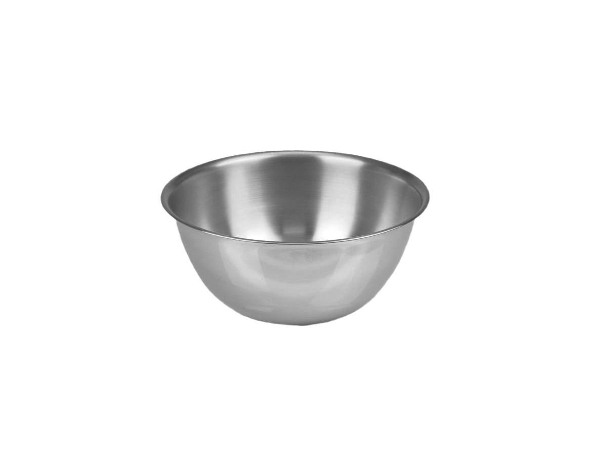 Brushed stainless steel mixing bowl with rounded edges ideal for kitchen and home improvement tasks